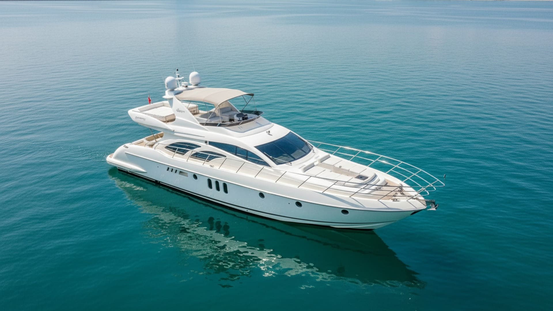 Starlight Seeker 62 ft aerial view, Dubai Marina