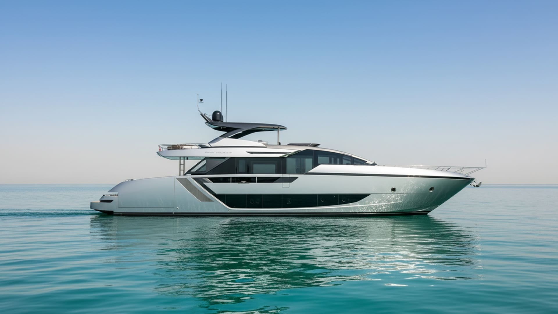 Stunning exterior view of Crystal Voyager 82 ft luxury yacht