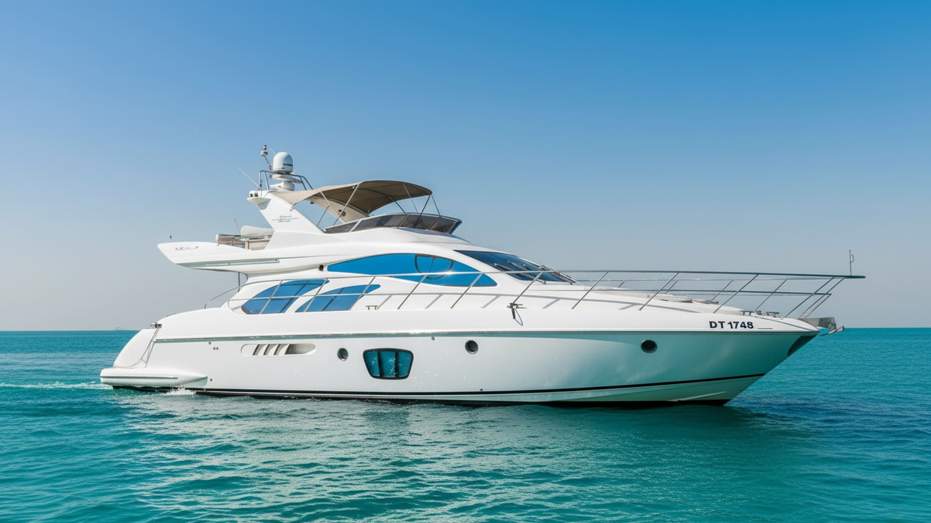 Emerald Knight 55 ft premium yacht exterior deck view