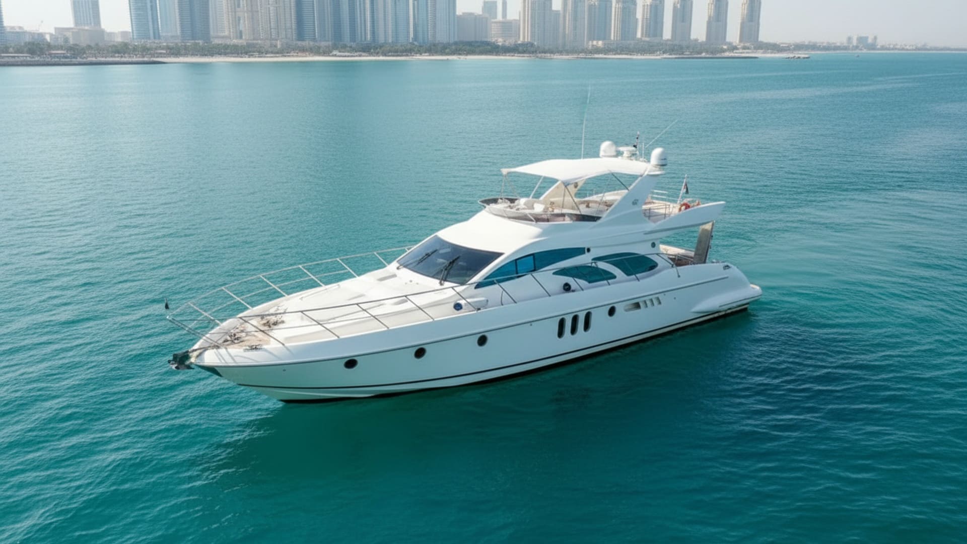 Sapphire Oasis 62 ft aerial view, premium yacht rental