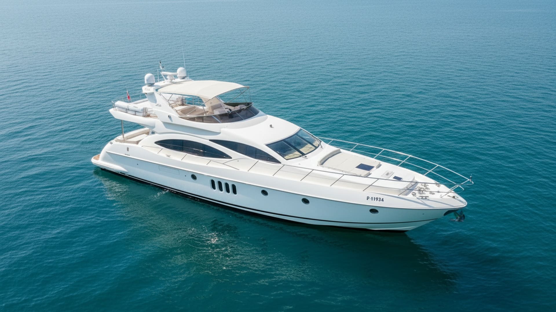 Majestic Victor 68 ft aerial view Dubai Marina yacht rental